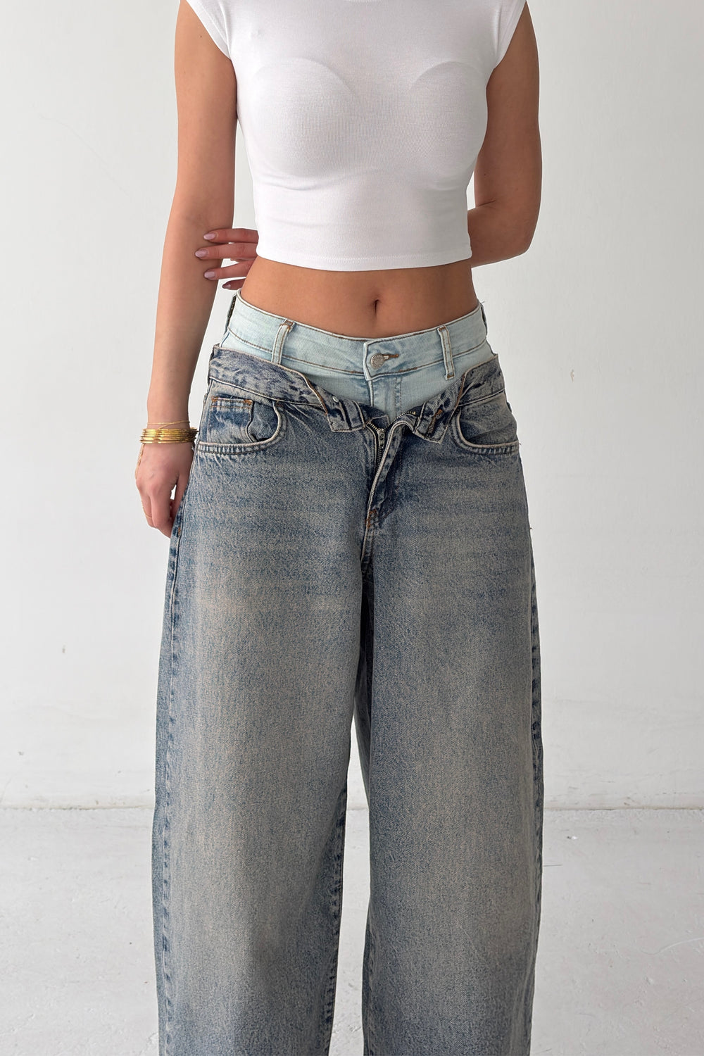 Routines Double Waist Barrel Jeans 4607 - ROUTINES