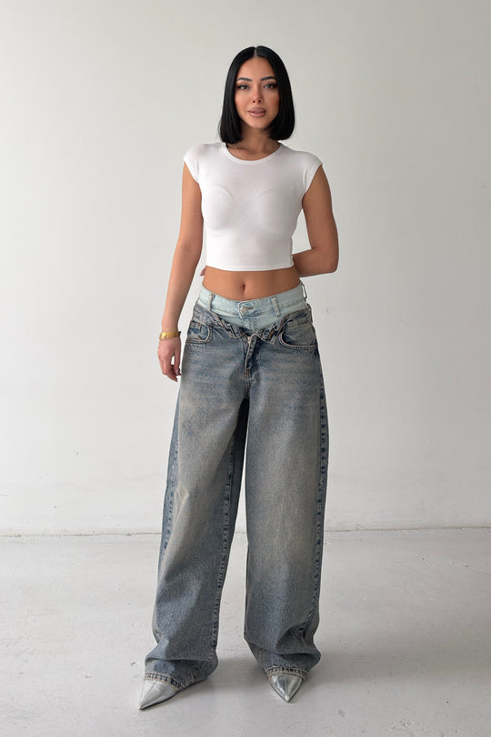 Routines Double Waist Barrel Jeans 4607 - ROUTINES