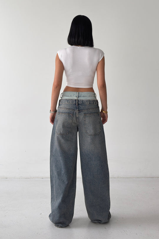 Routines Double Waist Barrel Jeans 4607 - ROUTINES