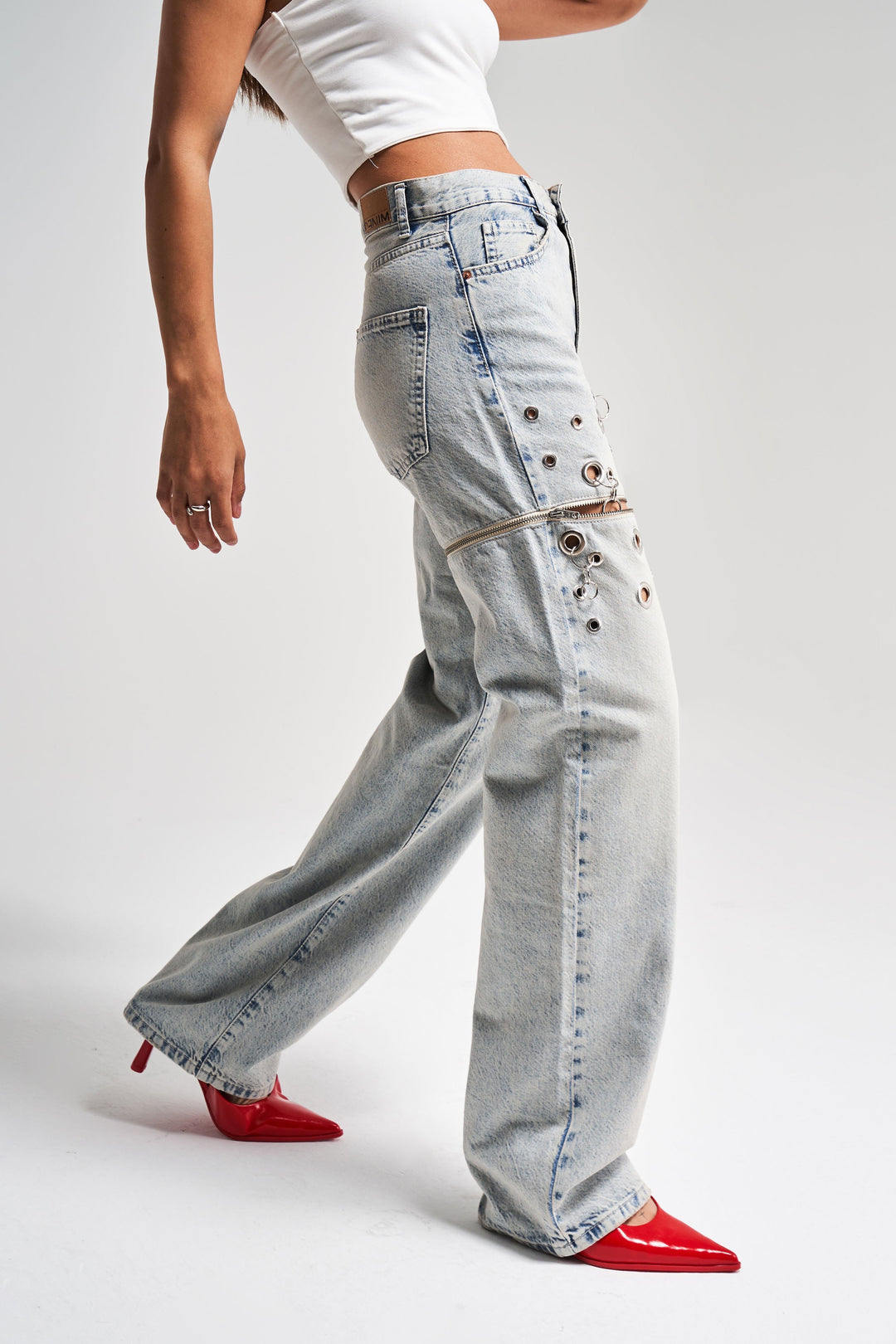 Routines Ring Detail Straight Jeans 4020 - ROUTINES
