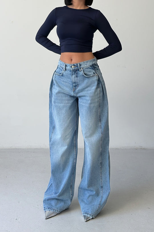 Routines Overlay Waist Jeans - Light Blue 1207-2 - ROUTINES