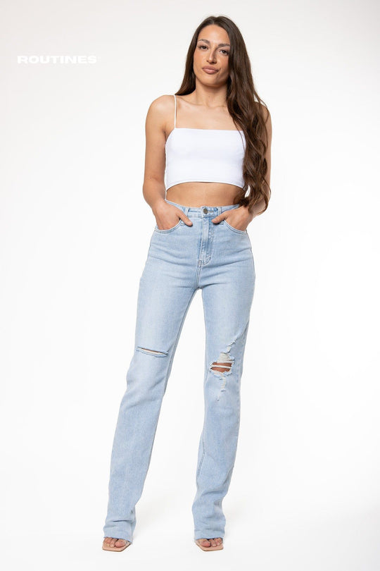 Alivia Stretch Straight Leg Jeans - EXTRA TALL Jeans Routines Fashion   