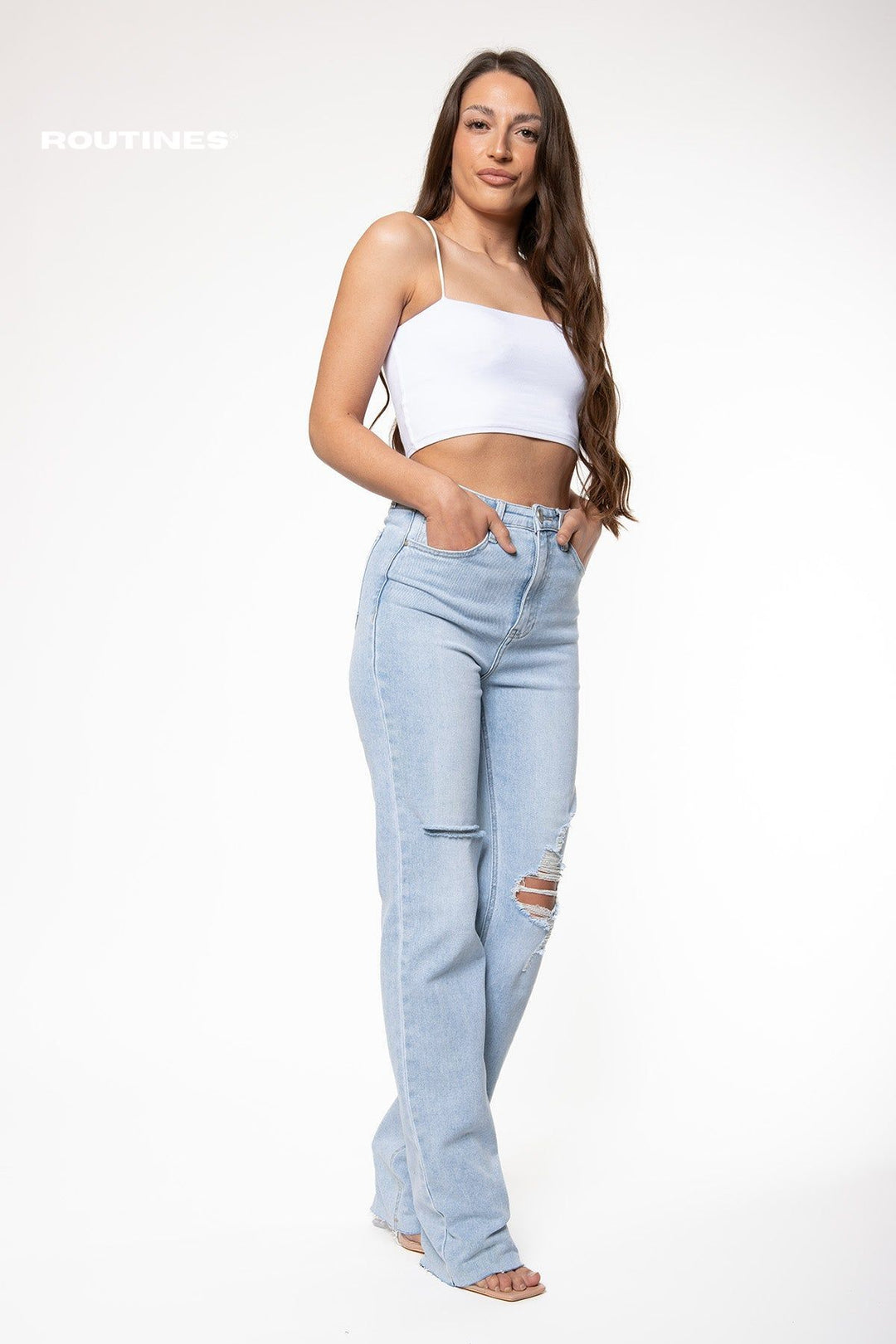 Alivia Stretch Straight Leg Jeans - EXTRA TALL Jeans Routines Fashion   