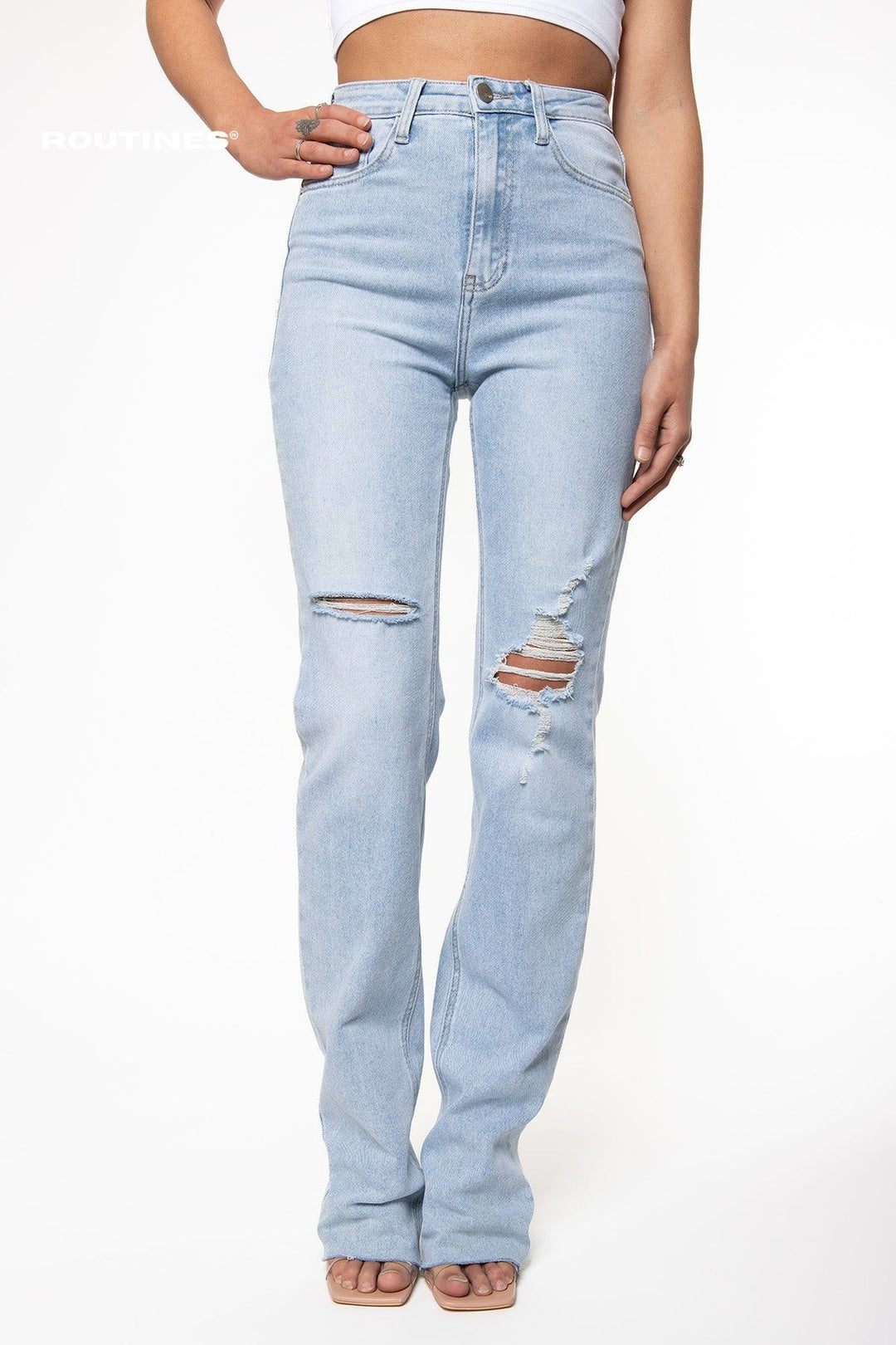 Alivia Stretch Straight Leg Jeans - EXTRA TALL Jeans Routines Fashion   