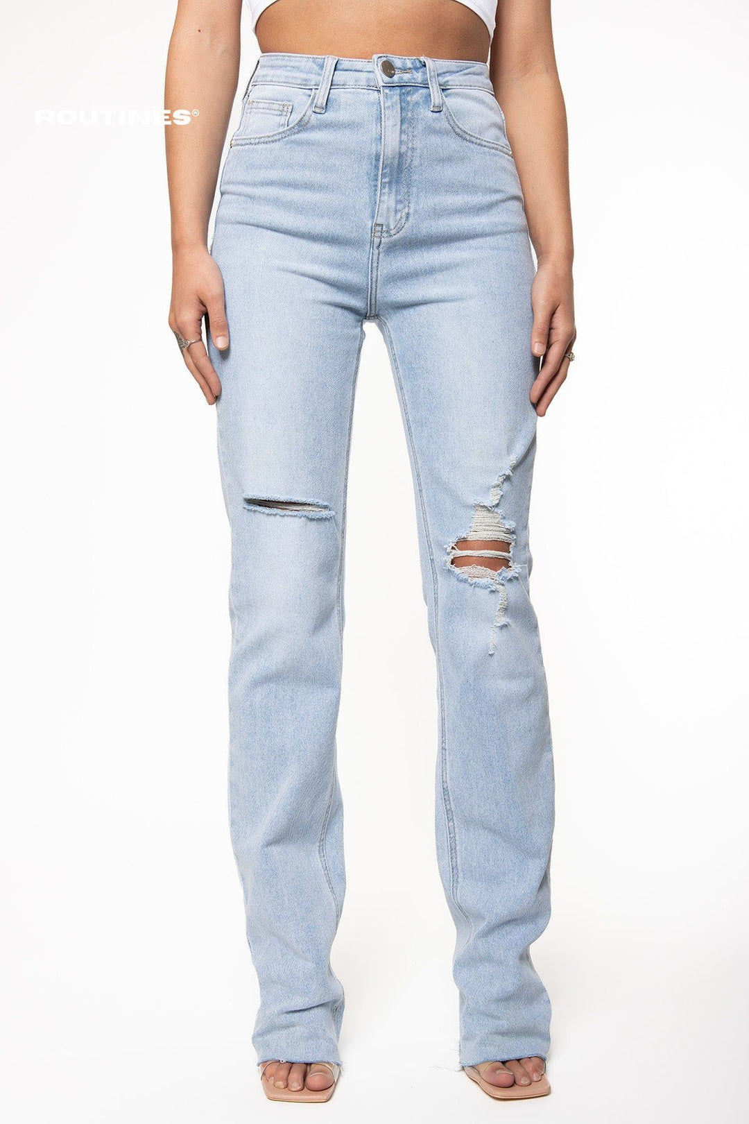 Alivia Stretch Straight Leg Jeans - EXTRA TALL Jeans Routines Fashion   