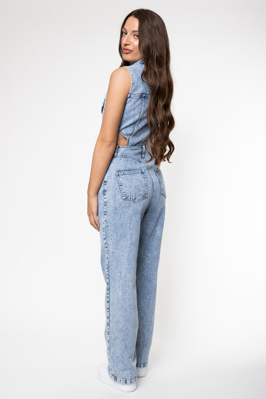 Allison Cut Out Jumpsuit Jeans Jumpsuit Routines Fashion   