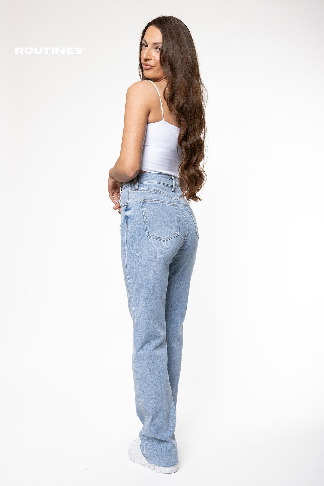 Annika Stretch Wide Leg Jeans Jeans Routines Fashion   