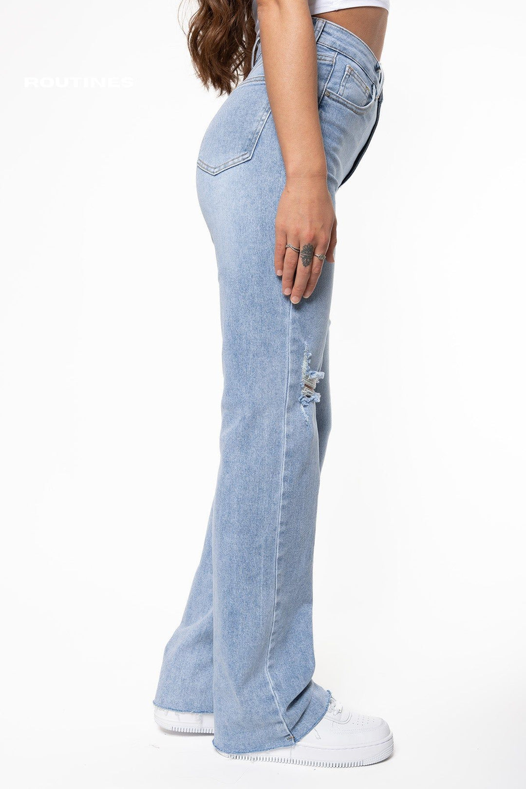 Annika Stretch Wide Leg Jeans Jeans Routines Fashion   