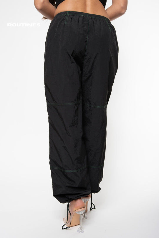 Carly Parachute Pants - Black Pants Routines Fashion   