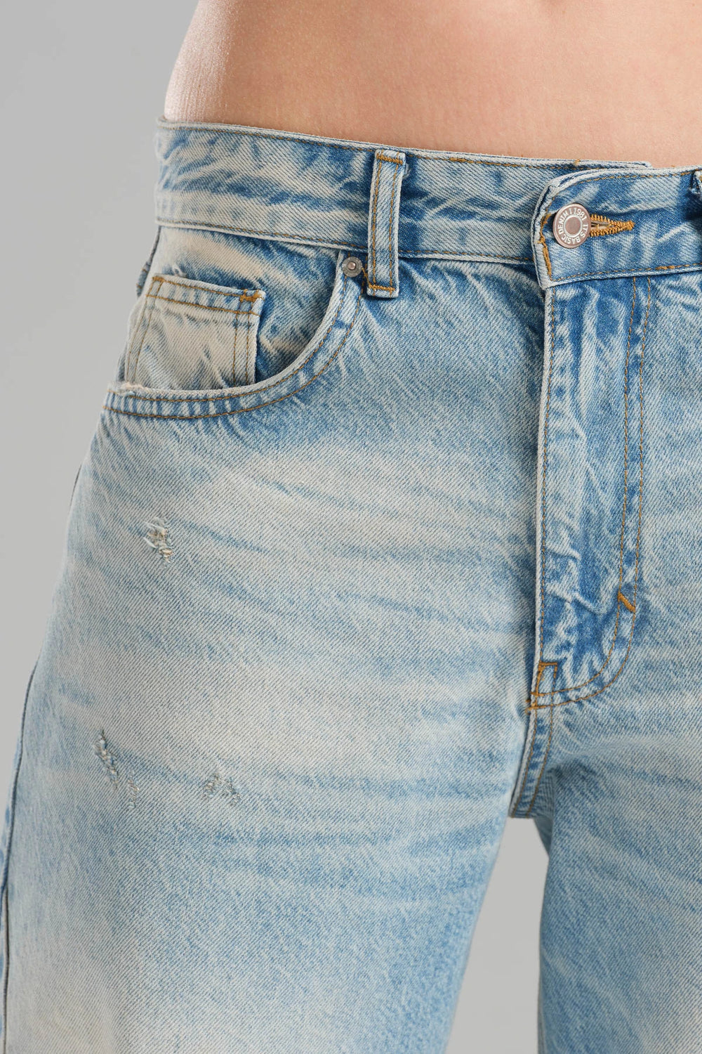 Routines Washed Baggy Jeans - Blue 3566 Jeans Routines Fashion