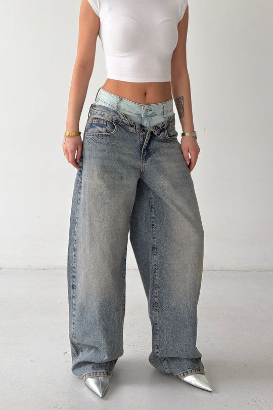 Routines Double Waist Barrel Jeans 4607 - ROUTINES