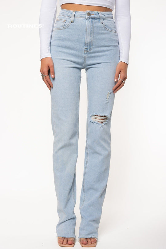 Elisa Stretch Straight Leg Jeans - EXTRA TALL Jeans Routines Fashion   