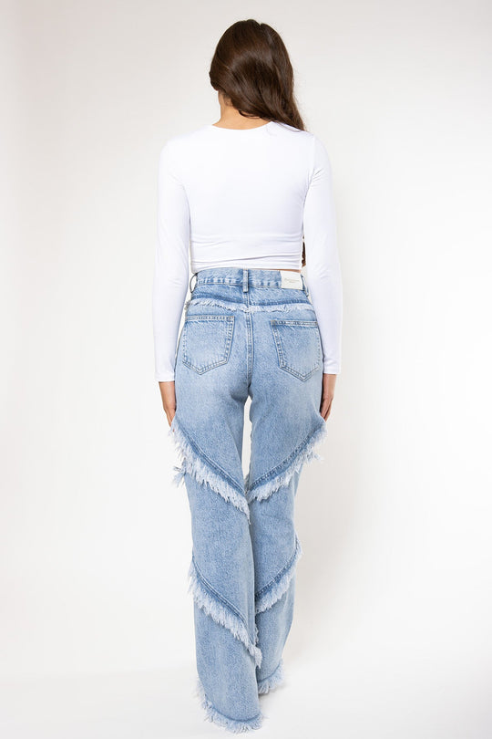 Emberly Fringe Flared Jeans - ROUTINES
