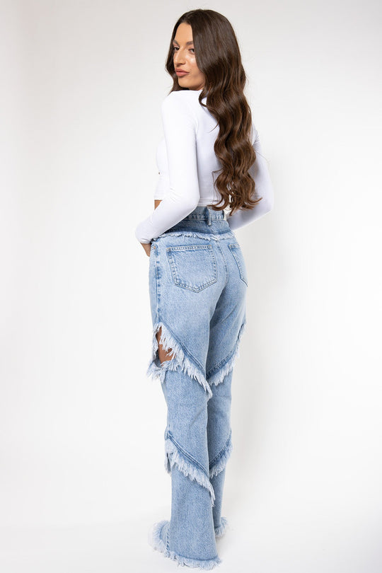 Emberly Fringe Flared Jeans - ROUTINES