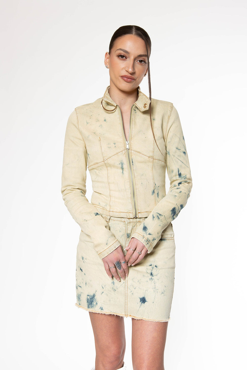Georgina Vintage Washed Two Piece Denim Set - ROUTINES