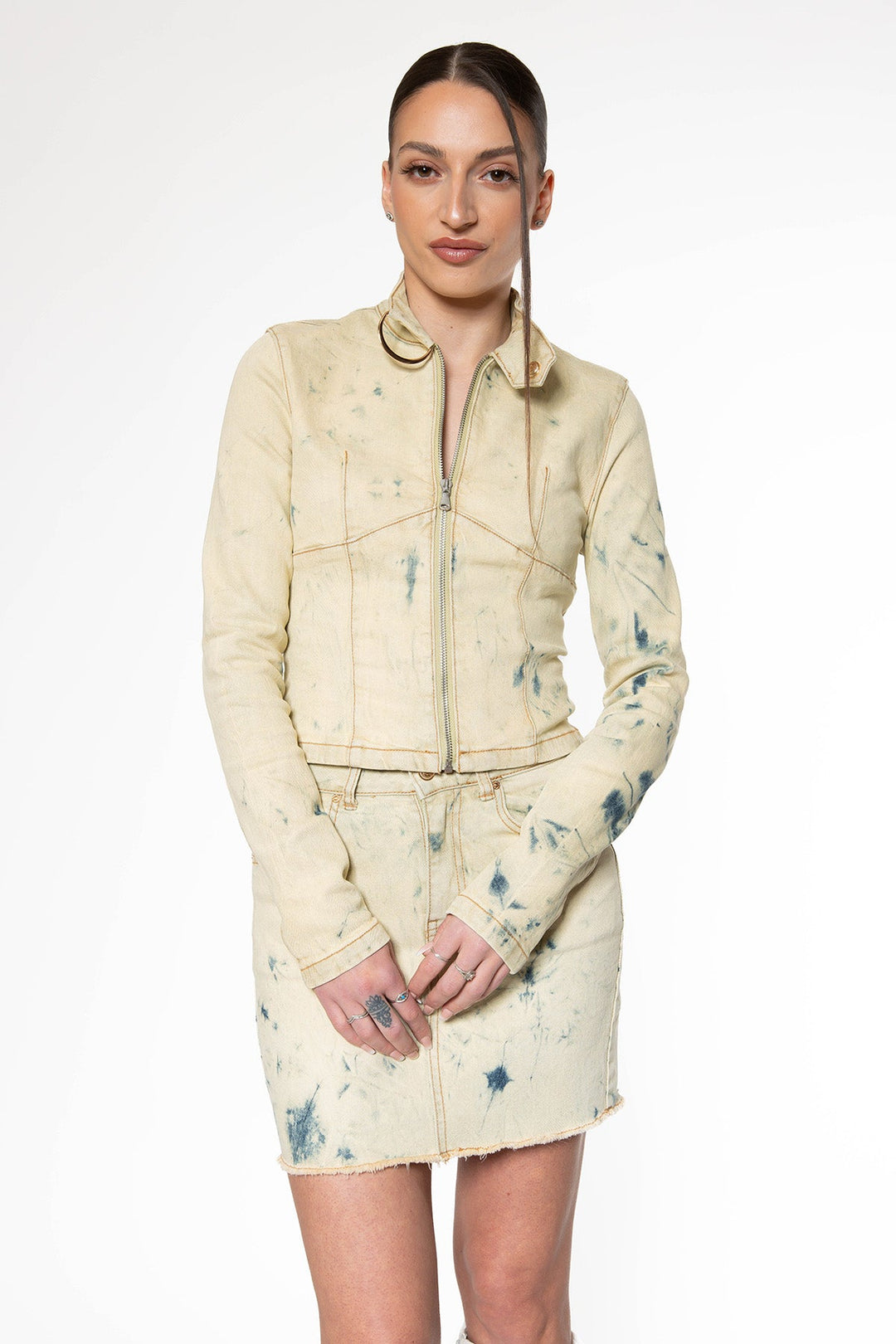 Georgina Vintage Washed Two Piece Denim Set - ROUTINES