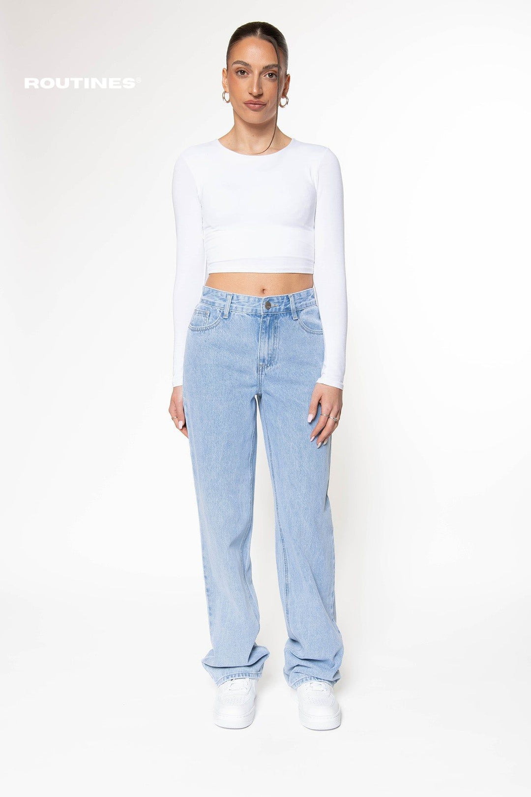 Giselle Washed Wide Leg Jeans Jeans Routines Fashion   