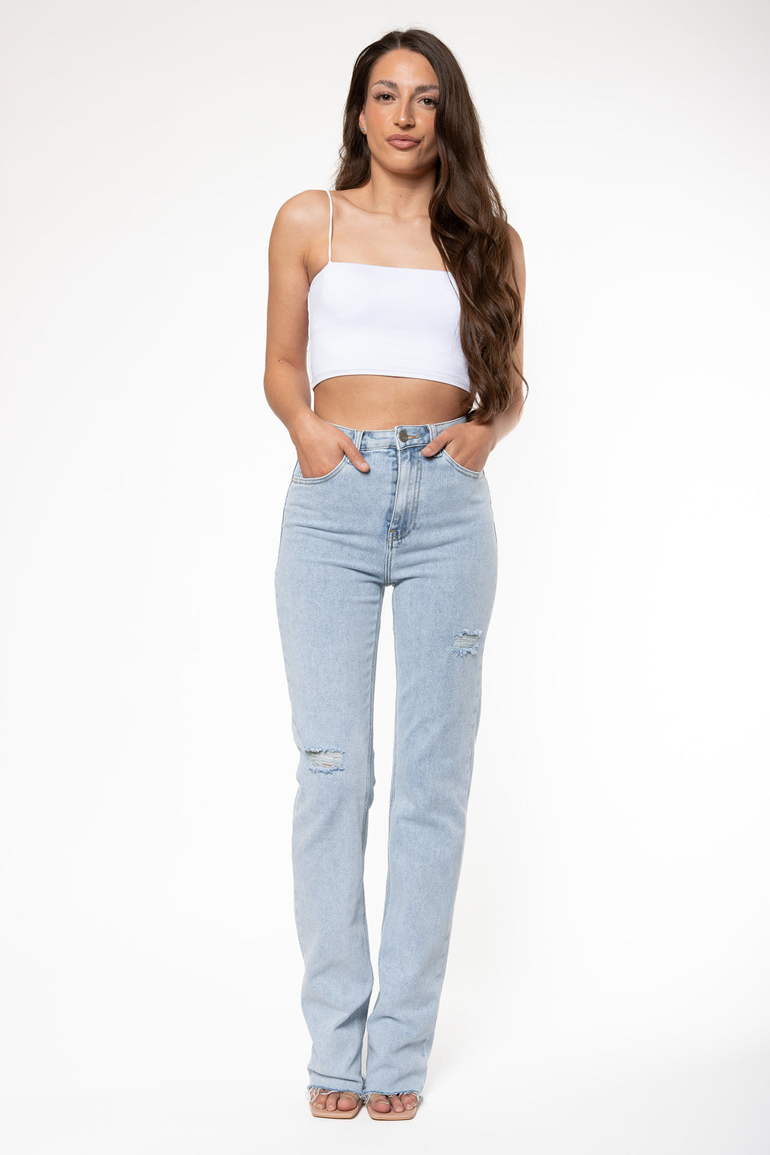 Harper Stretch Straight Leg Jeans - EXTRA TALL Jeans Routines Fashion   