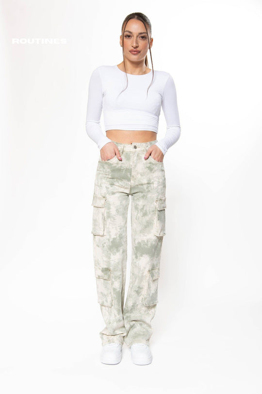 Kamryn Stretch Camouflage Cargo Jeans Jeans Routines Fashion   