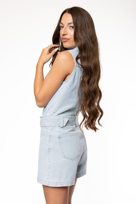 Keely Denim Playsuit Playsuit Routines Fashion   
