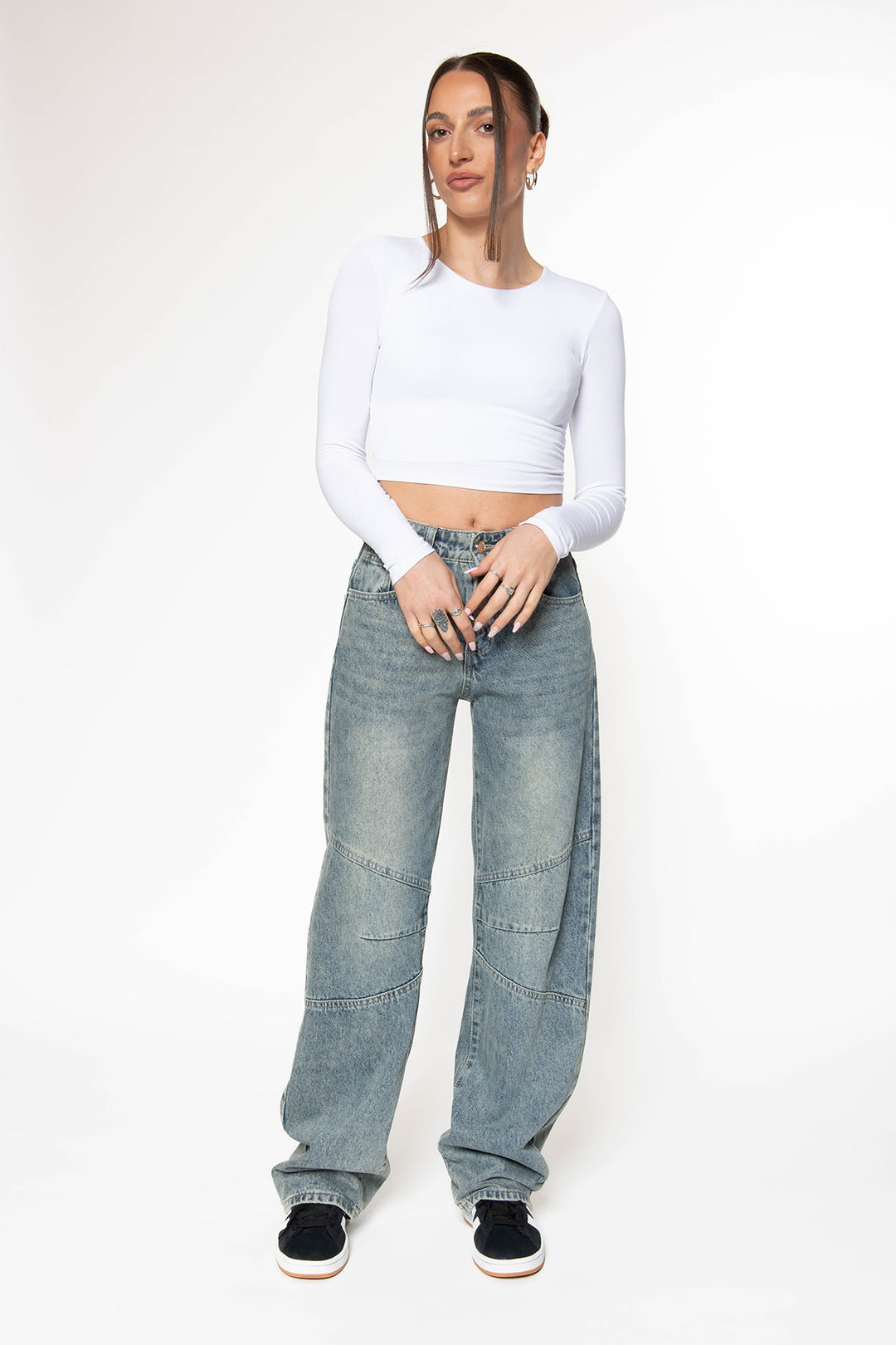 Lessi Lined Straight Leg Jeans Jeans Routines Fashion   