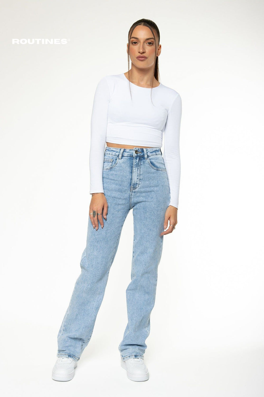 Madilyn Stretch Wide Leg Jeans Jeans Routines Fashion   