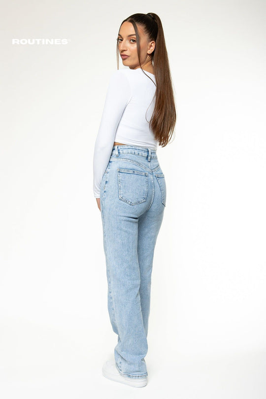 Madilyn Stretch Wide Leg Jeans Jeans Routines Fashion   