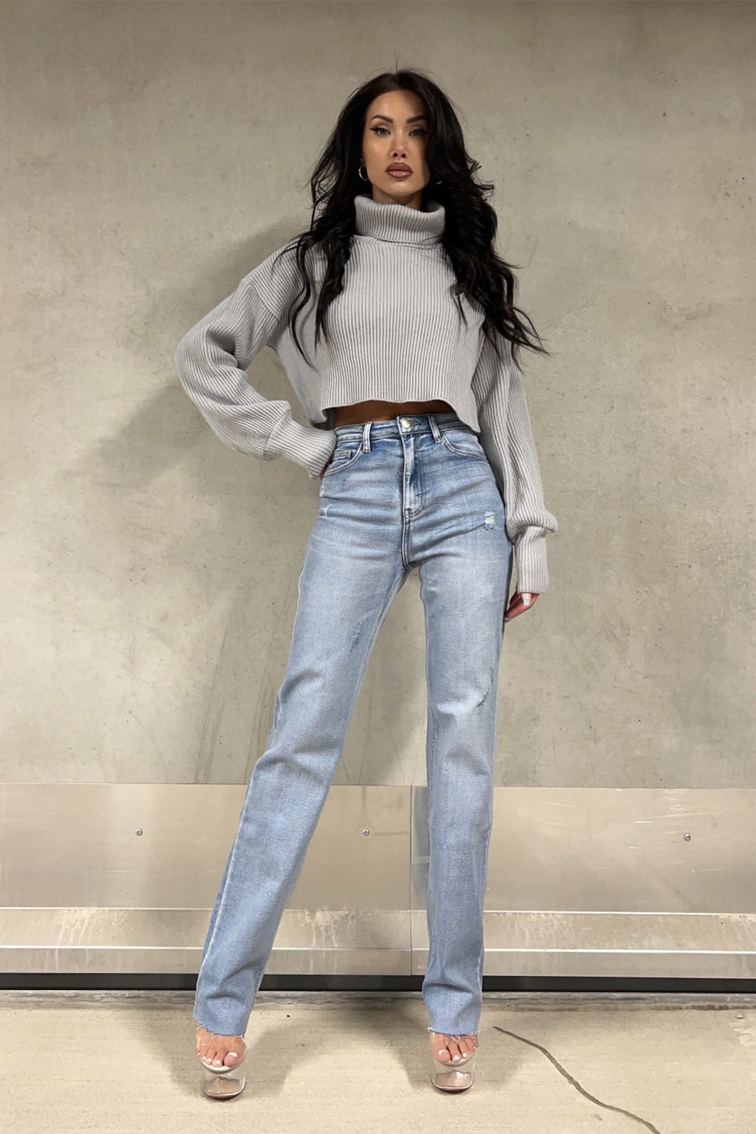 Malayja Stretch Vintage Straight Leg Jeans - EXTRA TALL Jeans Routines Fashion   