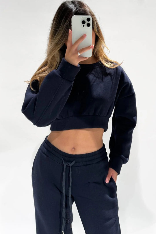 Maya Sweater - Navy Blue Sweater Routines Fashion   