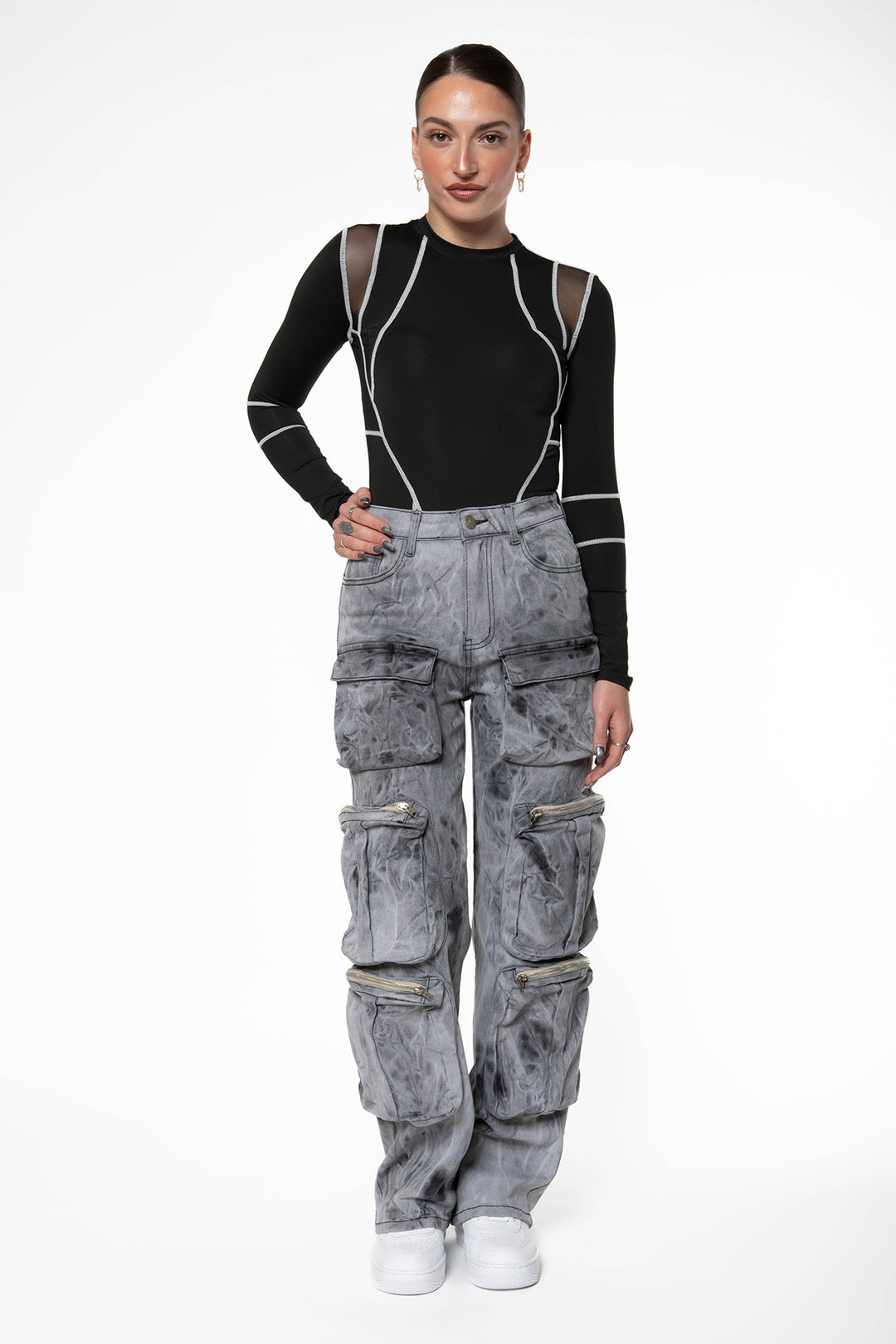 Monica Stitch Bodysuit - Black Body Routines Fashion   