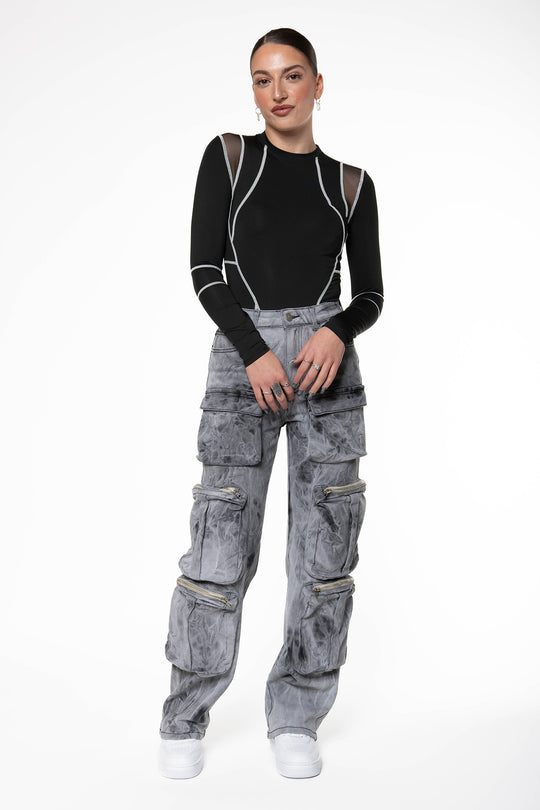 Monica Stitch Bodysuit - Black Body Routines Fashion   