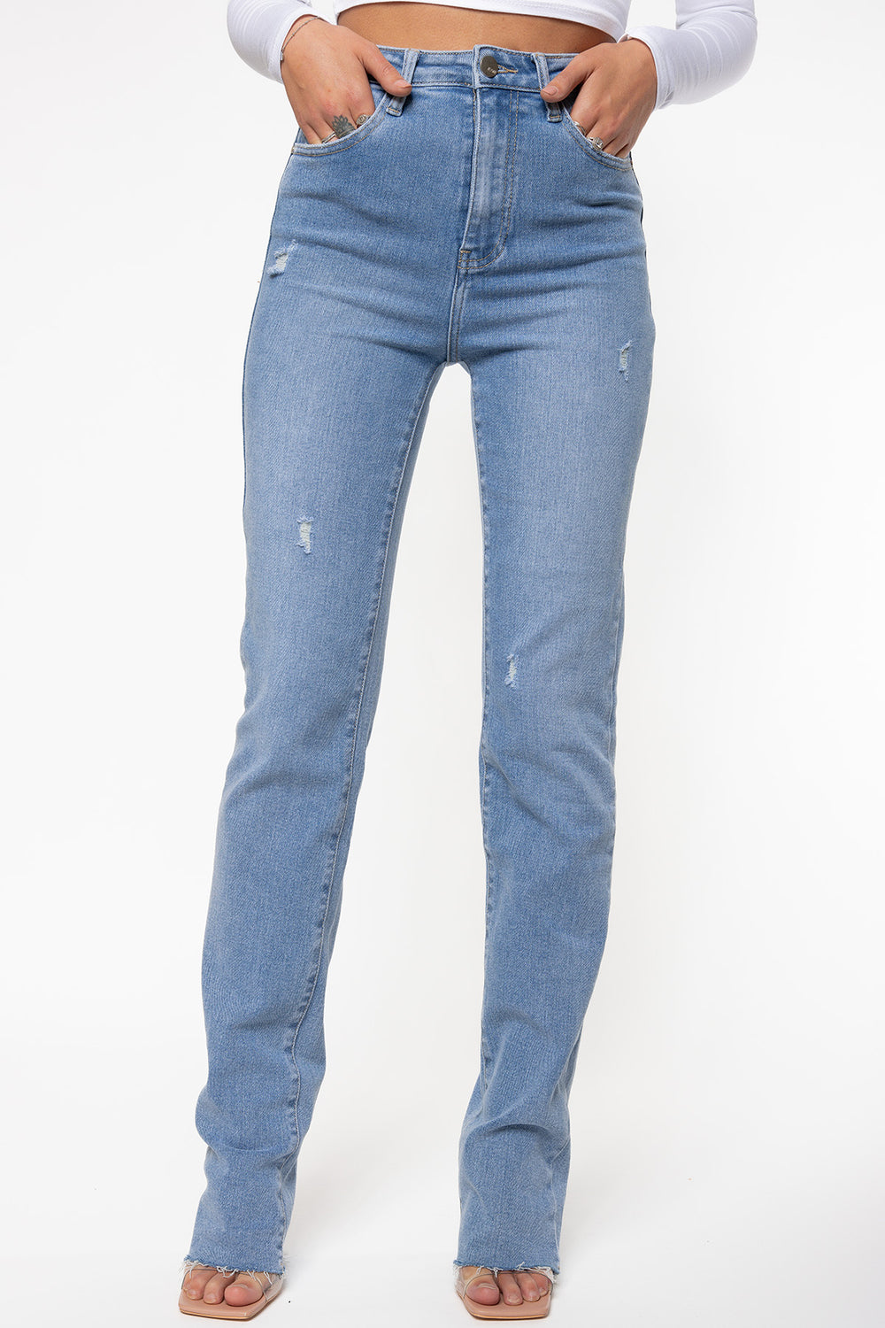 Quency Stretch Straight Leg Jeans - EXTRA TALL Jeans Routines Fashion   