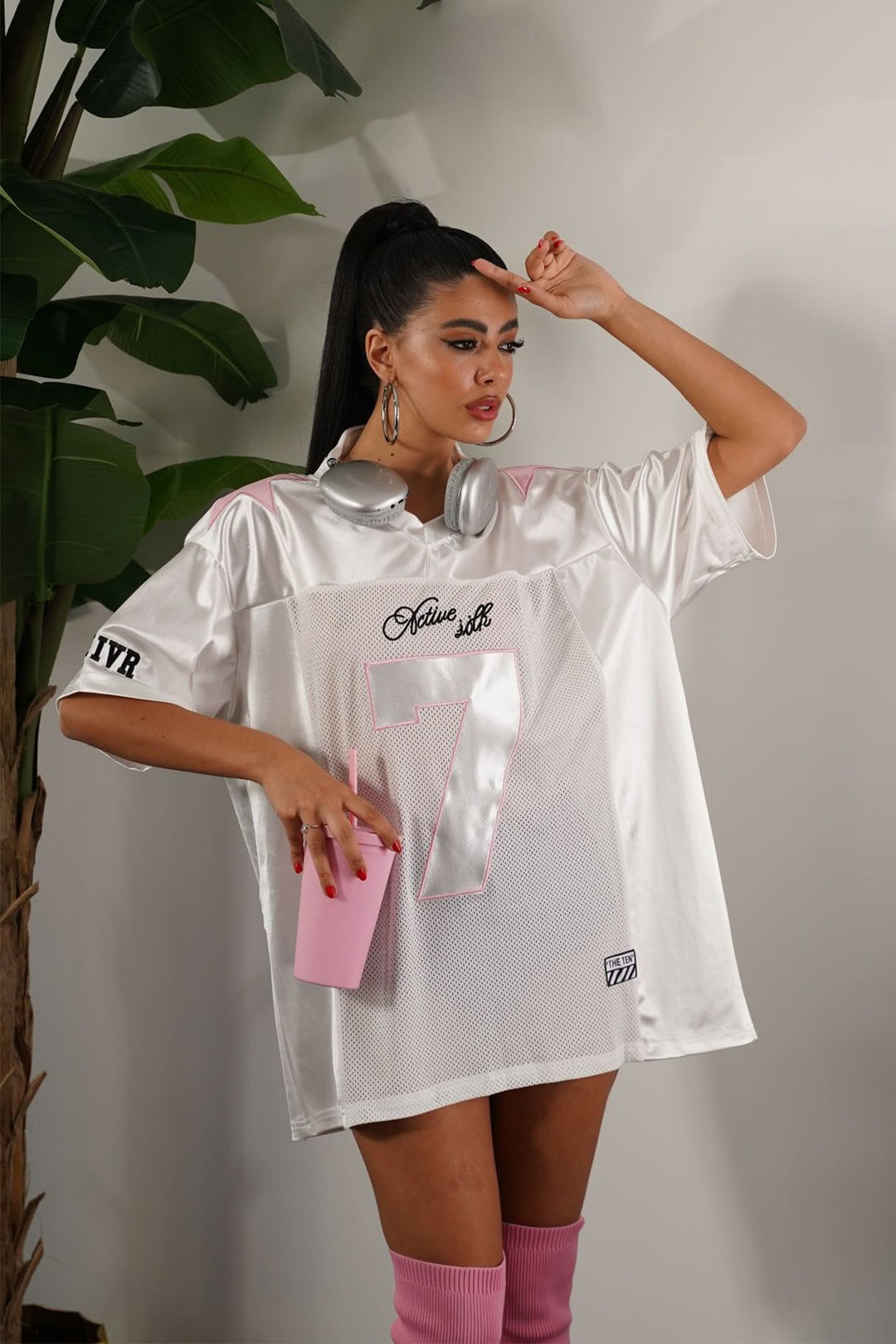 Routines Oversized Jersey T-shirt - Pink T-Shirt Routines Fashion   