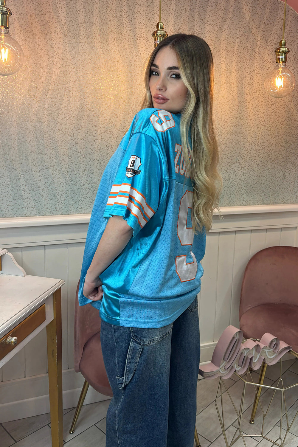 Routines Oversized Jersey T-shirt - Turquoise T-Shirt Routines Fashion   