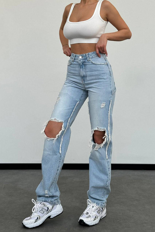 Routines Ripped Carpenter Straight Leg Jeans 1138 Jeans Routines Fashion   