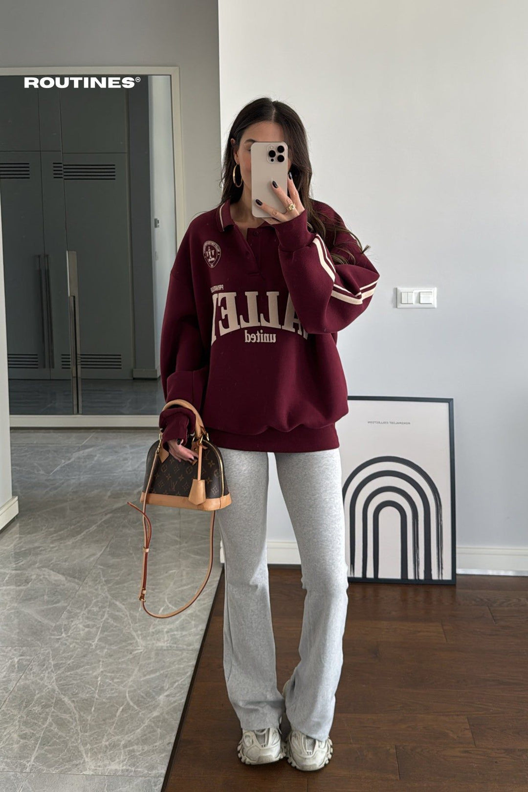 Routines Valley Club Sweater - Burgundy 110036 Sweater Routines Fashion