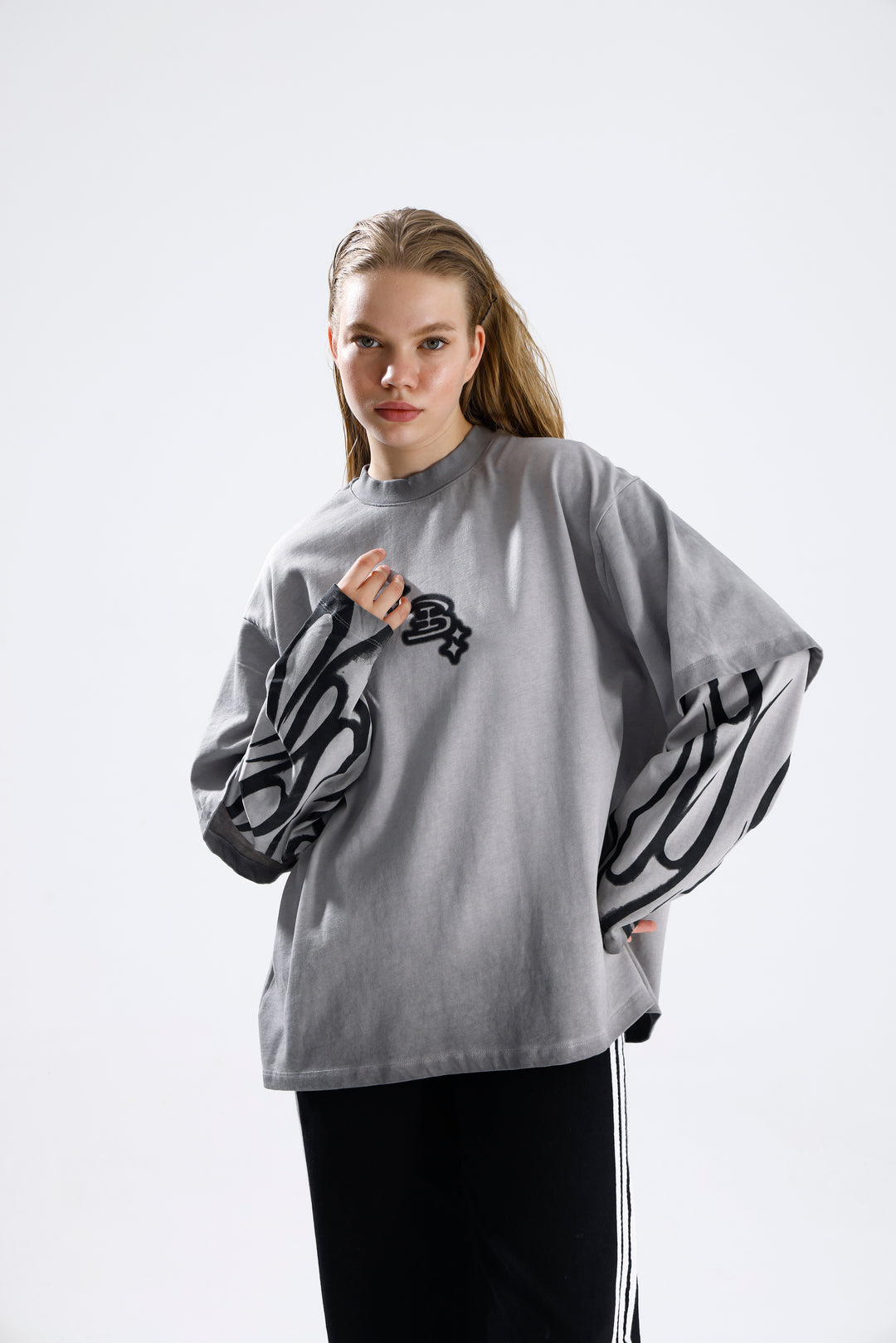 Routines Acid Washed Longsleeves Shirt - Grey 1914 - ROUTINES