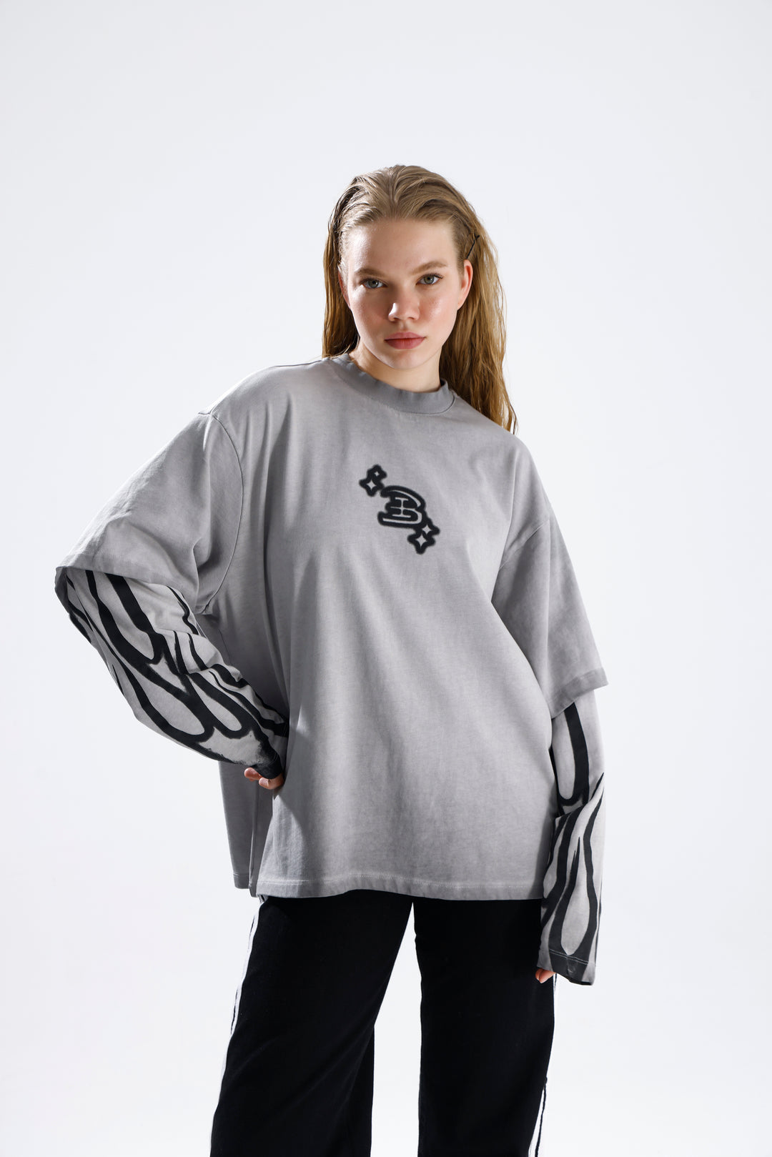 Routines Acid Washed Longsleeves Shirt - Grey 1914 - ROUTINES