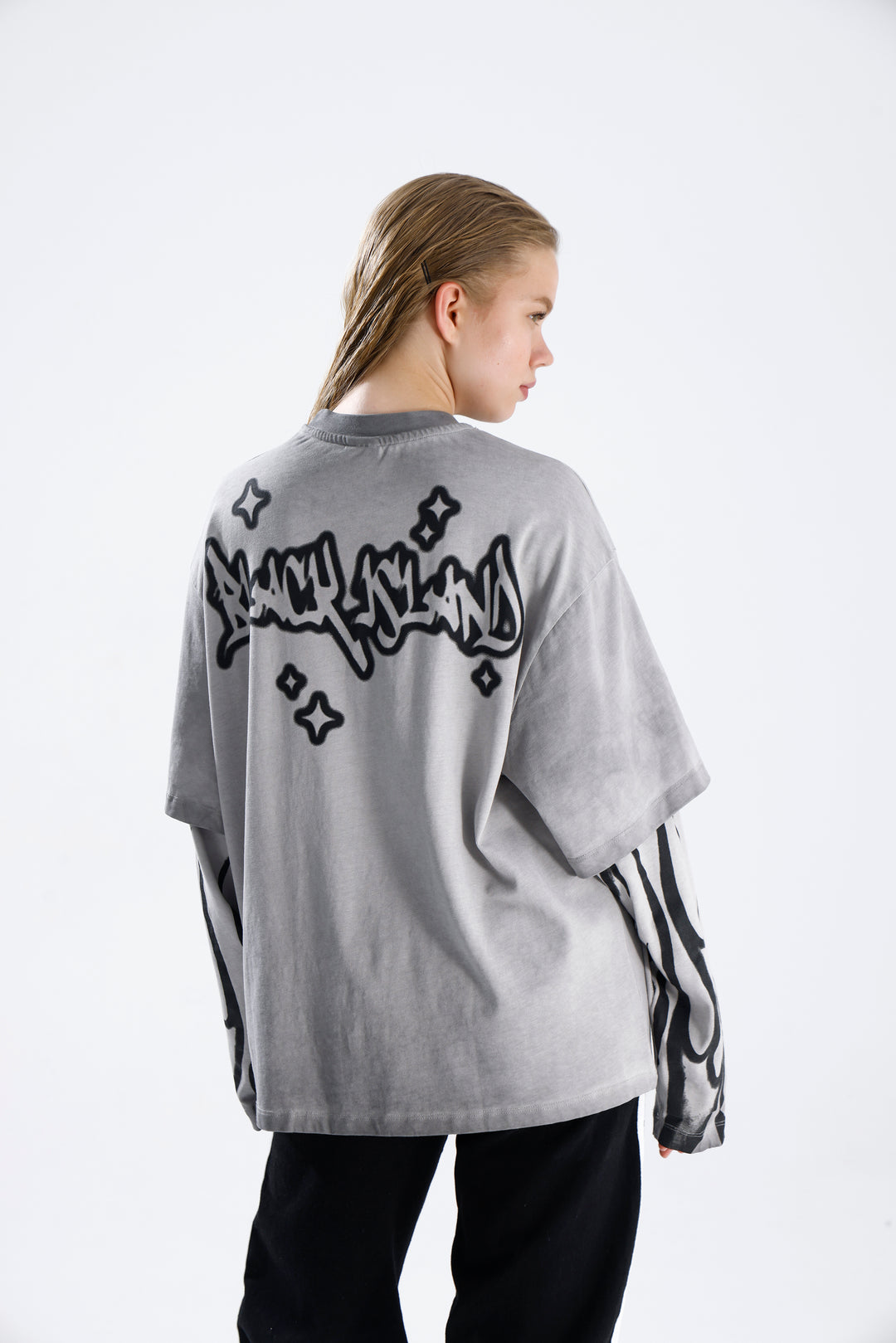 Routines Acid Washed Longsleeves Shirt - Grey 1914 - ROUTINES
