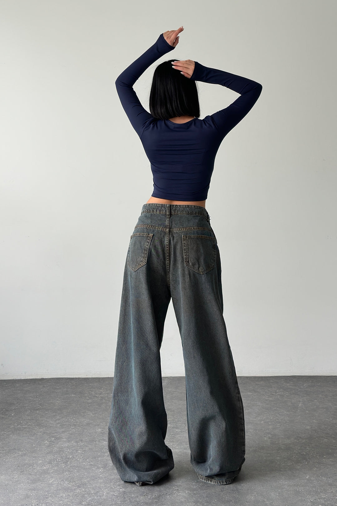 Routines Adjustable Waist Vintage Baggy Jeans 16045-1