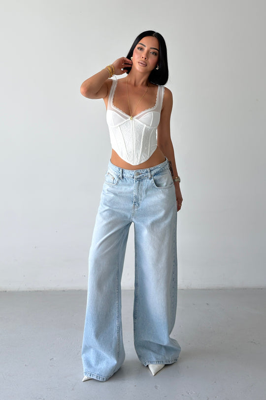 Routines Back Print Detail Baggy Jeans 5038