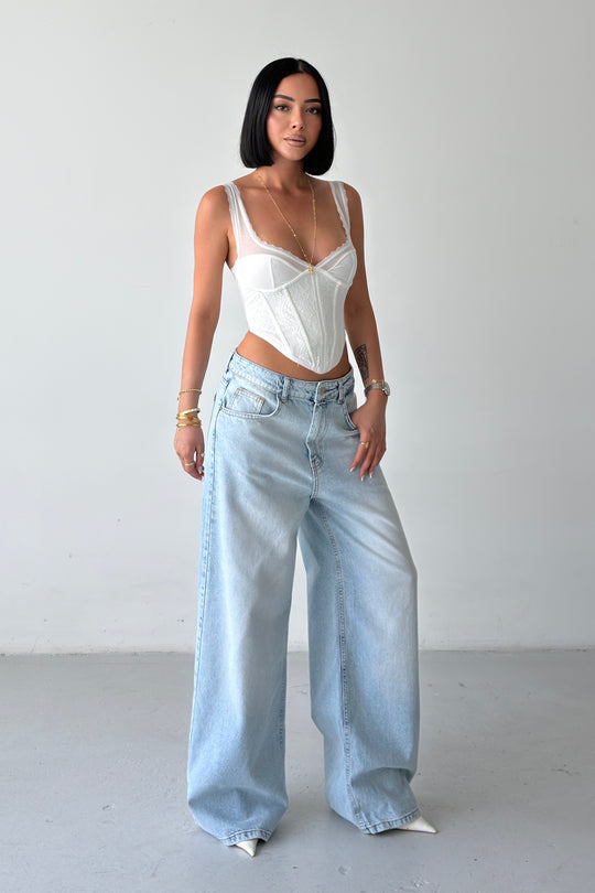 Routines Back Print Detail Baggy Jeans 5038