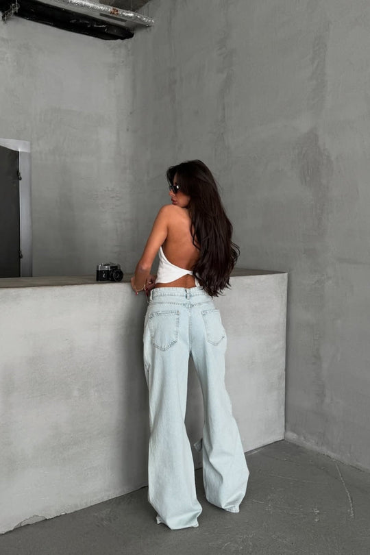 Routines Baggy Bow Straight Leg Jeans 1218 - ROUTINES
