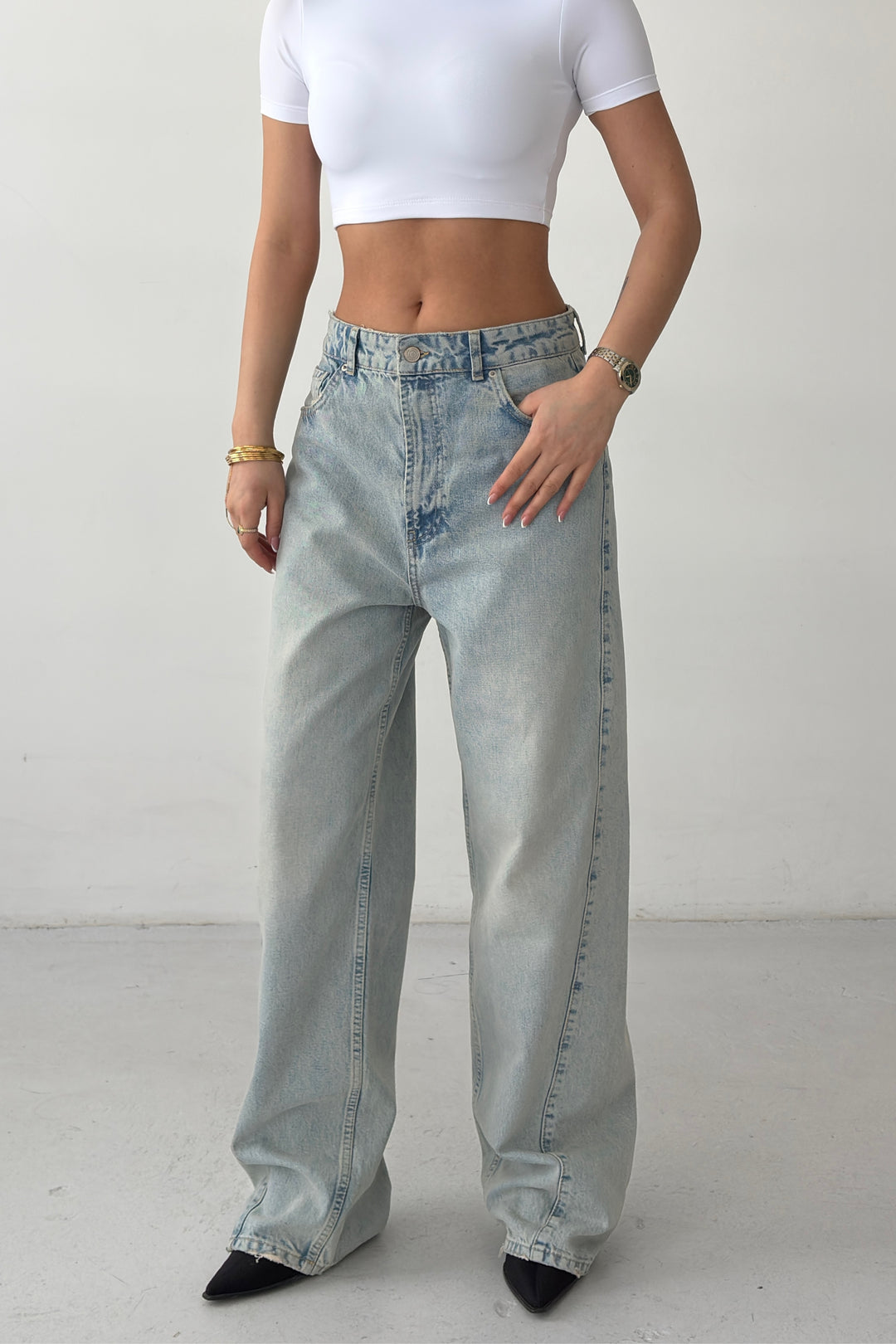 Routines Baggy Jeans - Vintage Blue 8186 - ROUTINES