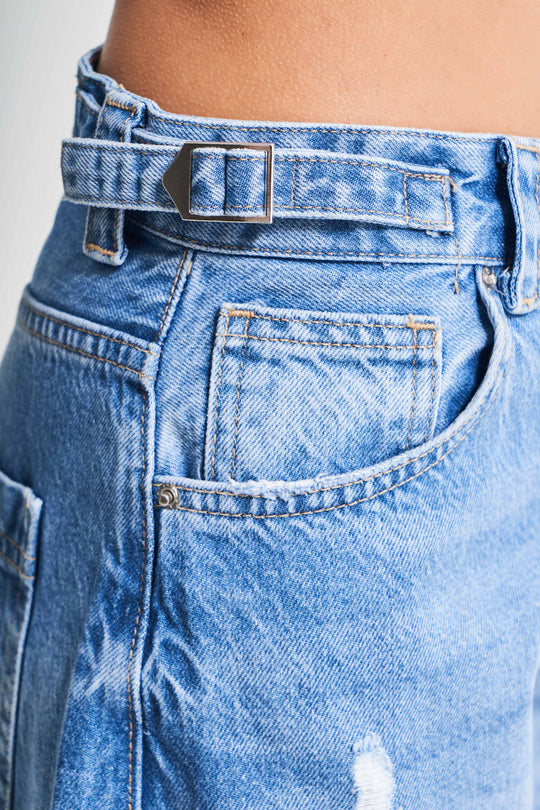 Routines Baggy Ripped Straight Jeans 2961 - ROUTINES