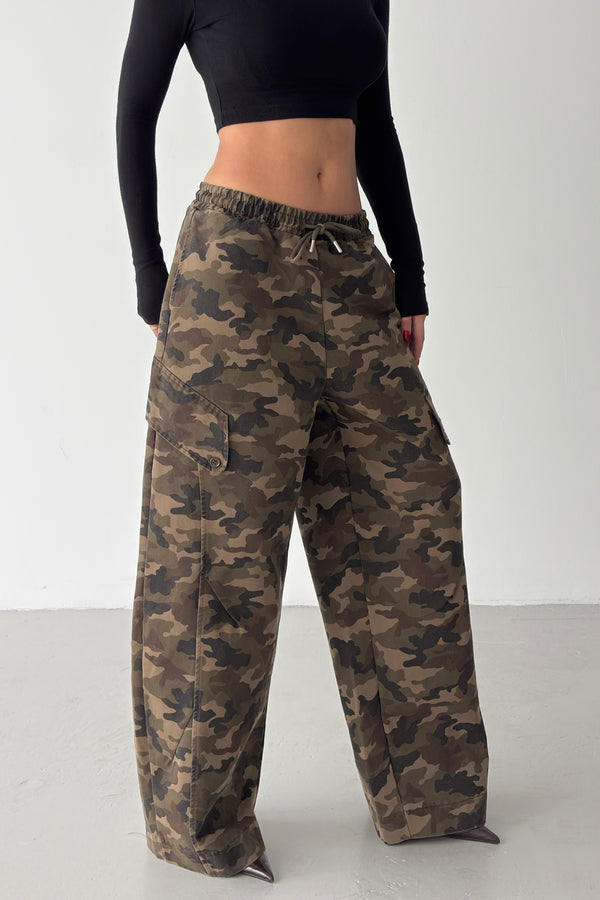Routines Balloon Camouflage Cargo Denim Pants 9195 - ROUTINES