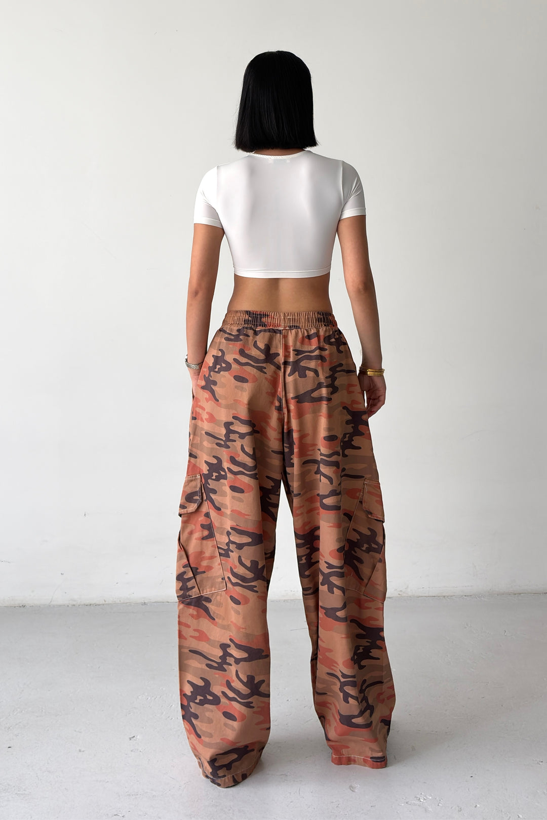 Routines Balloon Camouflage Cargo Pants - Orange 2029