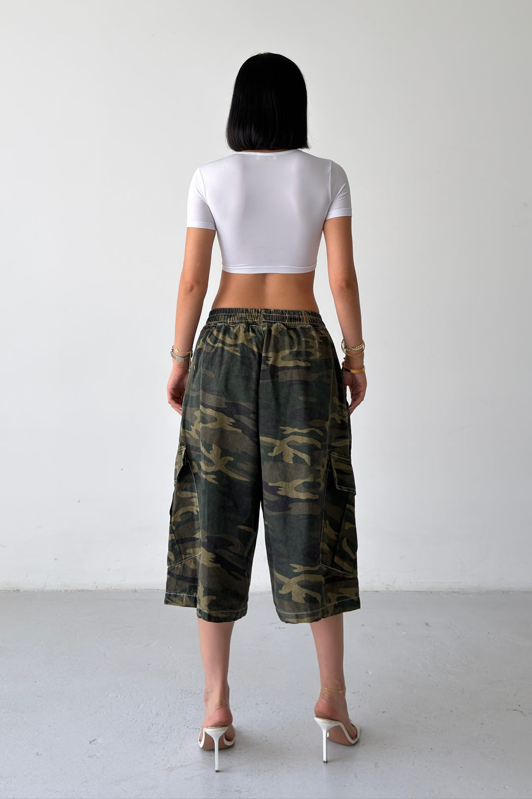 Routines Balloon Camouflage Cargo Shorts - Khaki 2036