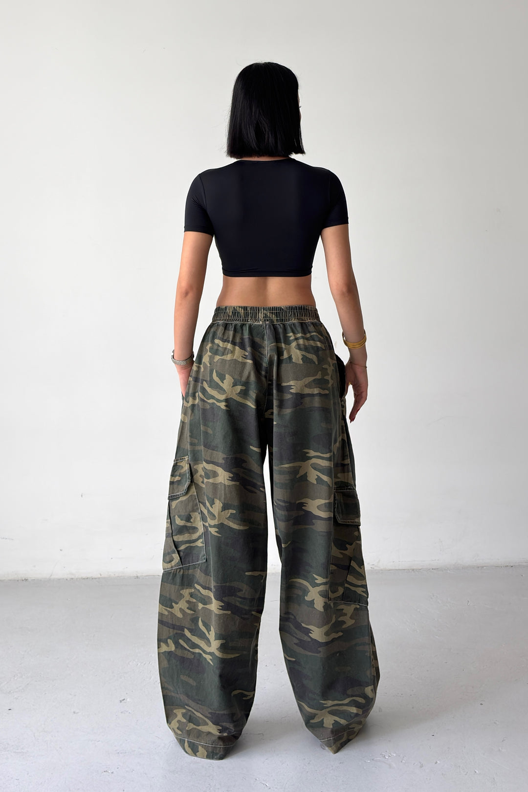 Routines Balloon Camouflage Cargo Pants - Khaki 2029