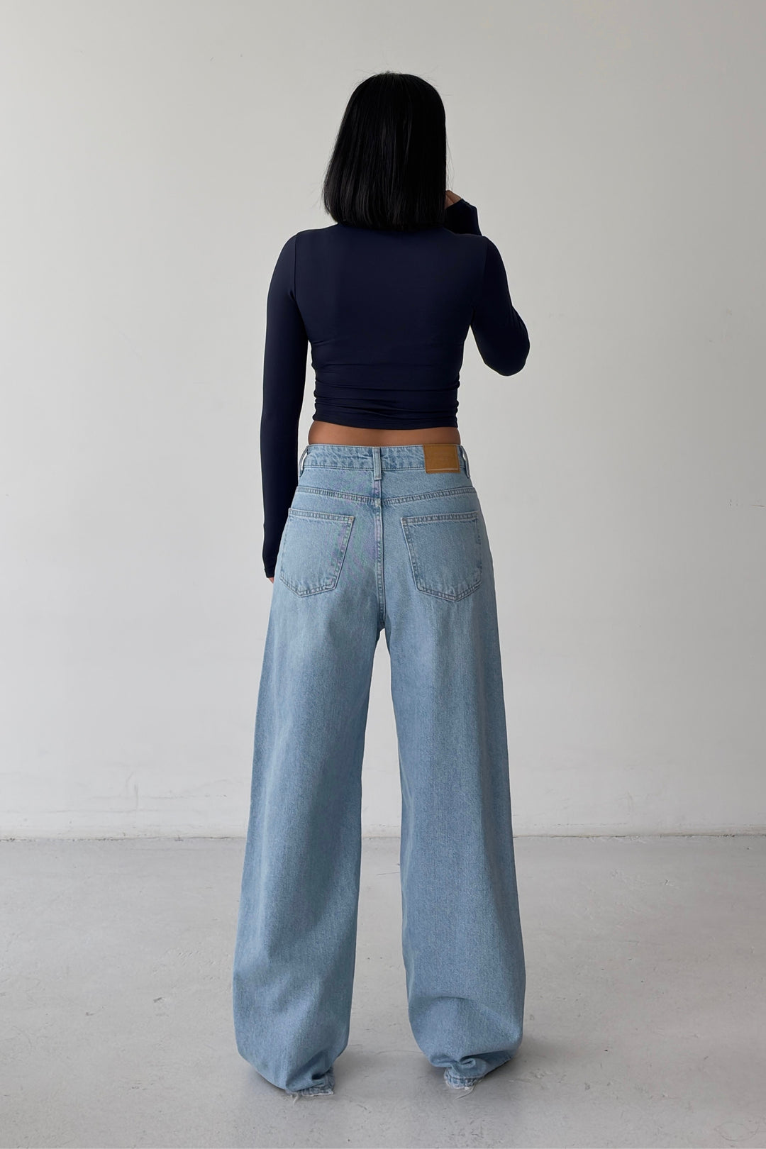 Routines Belt Baggy Straight Jeans - Light Blue 3775 - ROUTINES
